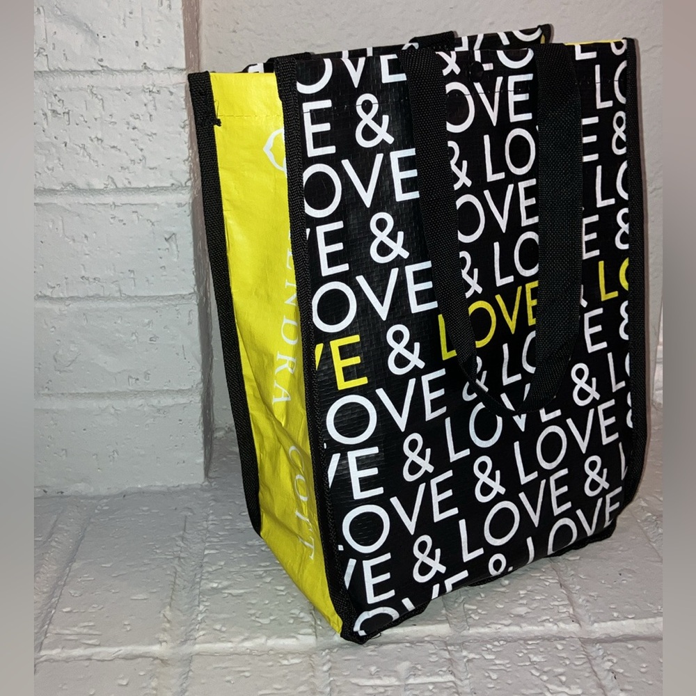 Black and Yellow Love & Tote Bag